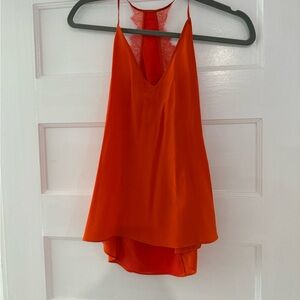 BCBG MAXAZRIA Vibrant Orange Sleeveless Top